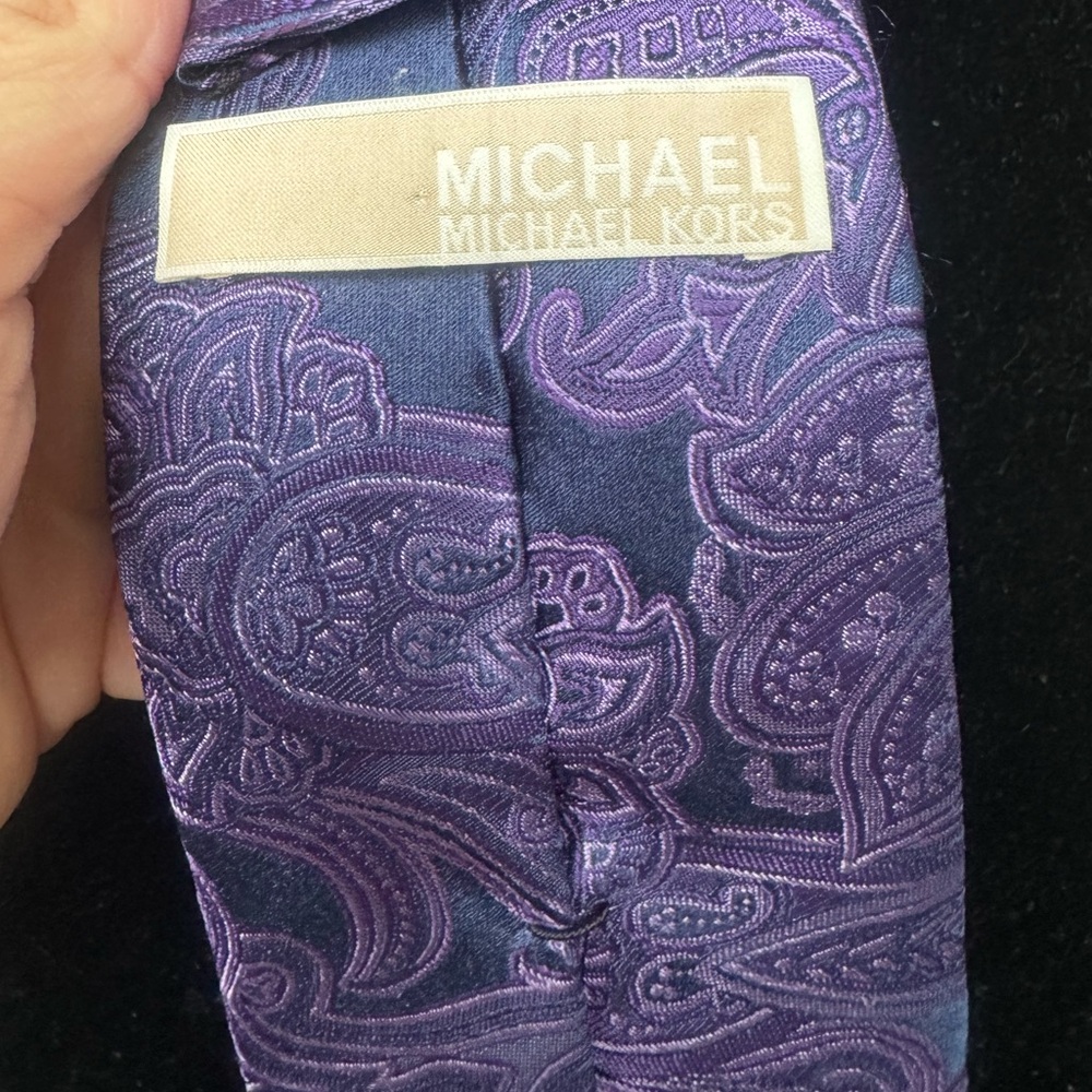 Michael Kors Purple Paisley Men's Tie